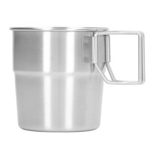 Tasse De Camping En Plein Air 320ml Tasse &Agrave; Caf&eacute; Portable En M&eacute;tal En Acier - Neuf