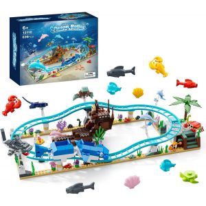 Ocean Roller Coaster Kit De Construction De Bateau D'Exploration, Cr&eacute;atures De Mer Profonde, Jouets D'Animaux Marins &iquest; Cadeaux Pour Filles Et Gar&ccedil;ons De 6 &Agrave; 12 Ans, Se Transforment En Requin - Neuf