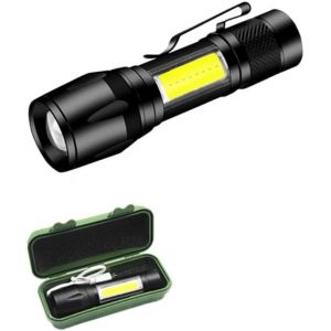 Sjzg-- Mini Lampe Torche Rechargeable Usb De 2 000 Lm, Longueur R&eacute;glable, Batterie Au Lithium De 1200 Mah Pour Chasse En Plein Air - Neuf
