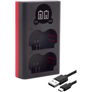 Chargeur Compatible avec la Batterie Fujifilm NP-W235 pour Fuji GFX-50s II GFX-100S GFX-100 II X-H2 X-H2S X-S20 X-T4 X-T5 - USB Mini LCD - aliment&eacute; par USB-C ou Micro-USB - Neuf