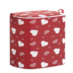 Sac De Rangement De V&ecirc;tements Imprim&eacute; En Forme De Coeur D'amour Avec Poign&eacute;e Bo&icirc;te De Rangement D'articles De Couette M&eacute;nagers Pour &Eacute;tag&egrave;re De Chambre &Agrave; Coucher Rouge,Pignon - Neuf