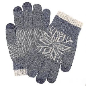 Wekity Gants Écran Tactile D'hiver Pour Hommes Plus Velours Épaissi Tricot Chaud Laine À Cinq Doigts Résistant Au Froid Cyclisme Et Conduite - Neuf