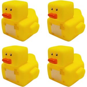 KALANKA-4 pièces canard en plastique jouet de bain pour bebe canard de bain Jouet de Bain pour bébé et Enfant Jouet de Bain Canard pour Tout-Petit carré - Neuf