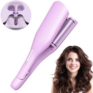 Kal-Fer À Onduler, 36mm Fer À Friser, F-Er À Onduler Wavy Avec 5 Réglages De Température, Beach Waves Pour Les Cheveux Courts/Moyens/Longs - Neuf