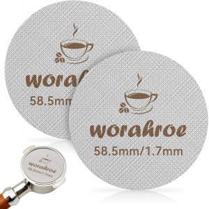 KAL-Passoire À Expresso Réutilisable Puck Screen Lot De 2 Tamis À Expresso 58,5 Mm Pour Porte-Filtre En Acier Inoxydable 316 1,7 Mm Épaisseur 150 ¿m En Acier Inoxydable Pour Barista Filtre À Café - Neuf