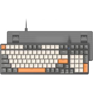CHECARZHN--NO1-K3 Clavier Mécanique Détachable Usb C Filaire Blue Switch Lumineux Rétroéclairé À Led Compact 100 Touches Avec Pavé Numérique Pour Pc Et Ordinateur Portable - Neuf
