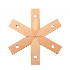 Sous-Verres En Bois De HêTre Robuste De 8,7 Pouces De Large, RéSistant Aux Hautes TempéRatures, Tapis De Pot Largement UtiliséS Pour Le Bar Familial Et Le Camping - Neuf
