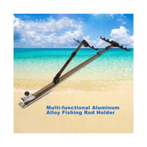 Support De Canne À Pêche Réglable En Alliage D'aluminium - Support Rétractable, Durable Et Multifonctionnel Pour Tous Les Environnements De Pêche - Neuf