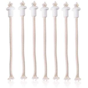 7pcs Huile Lanterne M&egrave;che M&egrave;che De K&eacute;ros&egrave;ne R&eacute;sistant &Agrave; La Chaleur Pour Supports En C&eacute;ramique 4 Pouces - Neuf