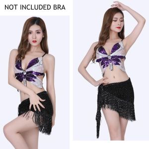 &Eacute;charpes De Hanche De Danse Du Ventre Pour Femme, Brillant Creux Ceinture Danse Orientale Avec Pompons &Agrave; Paillettes, Jupe &Agrave; Franges Pour D&eacute;guisement Belly Dance Yoga Soir&eacute;e Rave - Neuf