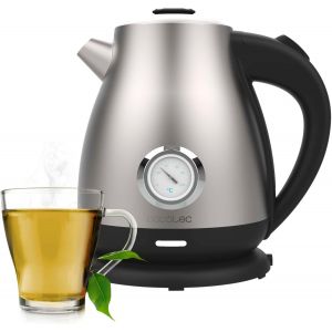 NouvelHorizonstore-Bouilloire Thermosense 620 Retro Steel. Bouilloire de 1,7 L inox de haute qualit&eacute;, 2200 W avec chauffage rapide, thermom&egrave;tre, pivotante 360&deg; et arr&ecirc;t automatique pour plus de s&eacute;cur - Neuf