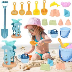 KAL-17 Pièces Jouets De Plage Pour Enfants,Pelle Outil De Sable Kits,Jeux Plage Avec Arrosoir Enfant,Jeux D'Eau Exterieur Pour Enfants - Neuf