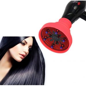 KALANKA-Diffuseur Sèche Cheveux Universel, Silicone Pliable Cheveux Sèche-cheveux Diffuseur, Couverture Universelle Pour SèChe-Cheveux, Outil Coiffure Pour Salon Coiffure Pour SèChe-Cheveux (Rouge) - Neuf