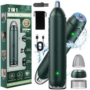 Oayew-Tondeuse Nez, 2 En 1 Rasoir Poil Et Tondeuse Barbe Homme - Rasoir Usb Rechargeable Professionnel Pour Nez, Visage, Barbe, Indolore Pour Homme Et Femme - Neuf