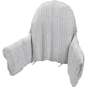 Coussin Pour Chaise Haute, Coussin De Chaise Haute, Coussin Gonflable Int&eacute;gr&eacute;, Doux Et Confortable, Assise Plus Confortable Pour B&eacute;b&eacute; (Rayures Grises) - Neuf