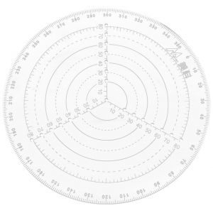Gabarit de r&egrave;gle circulaire pour tracer des cercles et trouver le centre - Neuf