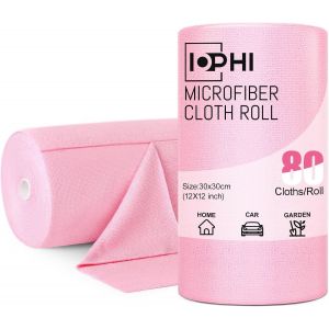 Lot De 80 Chiffons De Nettoyage En Microfibre Pour Voiture, S,Non Pelucheux,Pour La Maison Et La Cuisine,30 X 30 Cm,Rose - Neuf