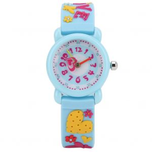 Montre-Bracelet A Quartz Etanche Pour Enfants, Bracelet En Pvc, Motif Dessin Anime, Pour Garcons Et Filles, Bleu - Neuf
