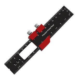 Règle de poche de précision pour le travail du bois Règle coulissante en alliage d'aluminium 160mm - Neuf
