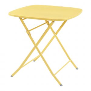 Table De Jardin Pliante 71 X 70 X 70 Cm Jaune Helloshop26 03_0011039 - Neuf