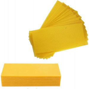 Mevronisshop-Lot De 30 Feuilles De Cire D'abeille 100% Pure Plaques De Cire D'abeille Cire Abeille Naturelle Pour La Fabrication De Bougies Et Le Bricolage - Neuf