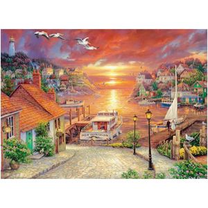 Eryi-50x40cm Coucher De Soleil Diamond Painting 5d Complet Rond, Peinture Diamant Paysage Mer, Broderie Diamant Kit Plein Océan, [6944] - Neuf