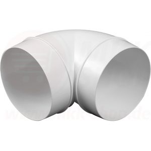 Tube d'aération en plastique Tube rond entrée / sortie d'air Réducteur connecteur ø 80 100 110 120 125 150 200 mm Système de ventilation Coude ABS clapet anti-retour Bride PVC, Rohrbogen 90° Grad, Ø 100 mm - Neuf
