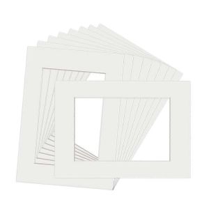 Monture A3 Supports de cadre photo 10 pièces Passe-partout photo Tapis de cadre Passe-partout photo blanc pour photo - Neuf