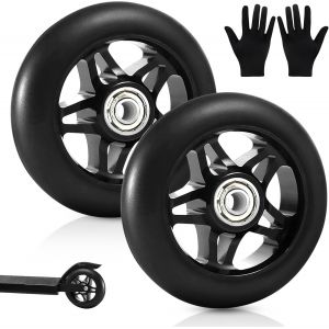 100mm Scooter Wheels, 2 Pieces Scooter Wheels, Scooter Wheels, Replacement Wheels With Abec 9 Ball Bearings, For Rocking Cars, Extreme Cars, Scooters - Neuf