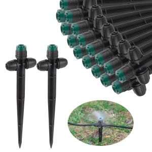 Lot De 30 PulvéRisateurs D'Irrigation Goutte à Goutte Pour Tuyau D'Arrosage De 1/4"", RéGlable à 360 ° Sur Piquet De 6,5"" Pour SystèMe D'Irrigation De Jardin - Neuf