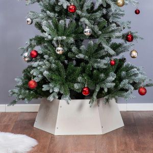 Collier de sapin de No&euml;l en m&eacute;tal 27,6"", anneau de support dor&eacute;, protection pour animaux, compatible avec la plupart des jupes et bases de sapin - Neuf