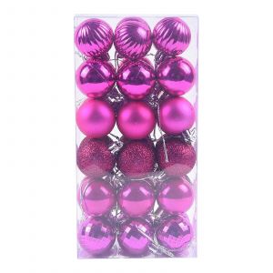 36PCS 4CM Arbre de No&euml;l boules, de la piscine Ext&eacute;rieure de No&euml;l, D&eacute;cor, Maison du Parti Babiole Suspendus Ornement Ensemble - Neuf