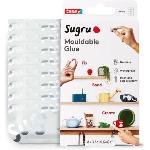 by Pâte Fixante Polyvalente à Modeler en Lot de 8 x 3.5 g Pâte Durcissante Adhésive Polyvalente Pour Réparer,Coller et sans Percer Blanc - Neuf