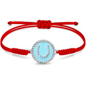 Eryi-Bracelet Corde Femme Original, Pendentif En Émail En Argent 925, Chaîne De Corde Réglable Faite À La Main, Cadeaux De Bijoux Pour Femme - Neuf