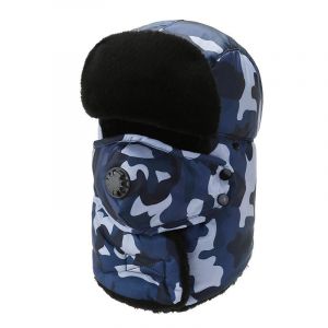 Chapeau De Trappeur Trooper, Bonnet De Ski D'hiver Avec Cache-Oreilles D'hiver Et Masque Coupe-Vent De Ski - Neuf