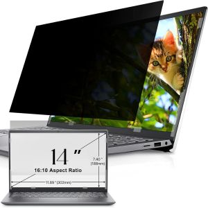 14 Inch Privacy Filter 16:10 Laptop Screen Filters Removable Anti-Light Blue Screen Privacy Screen Compatible with Hp/Dell/Acer/Lenovo/Thinkpad/Asus - Neuf