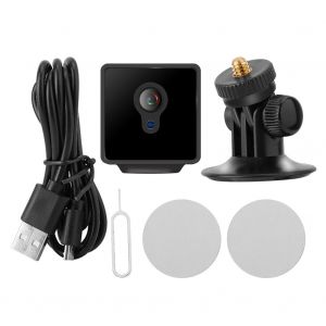 Mini camera IP WiFi intelligente 720P, vision nocturne, detection de mouvement, surveillance securisee - Neuf