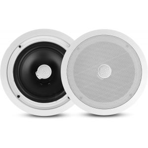 LETNERNY-Enceinte Plafond/Murale 20,3 Cm ¿ Paire D'Enceintes 2 Voies Woofer Médium-Grave Avec Tweeter Orientable À Dôme En Titane De 2,54 Cm Design- Haut Parleur Encastrable Plafond - Neuf