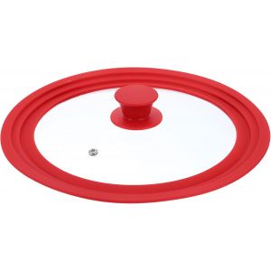 Kalanka-1 Couvercle Universel Pour Casseroles De 24,1 Cm, 25,4 Cm, 27,9 Cm De Diamètre, Couvercle De Poêle De Rechange Avec Bord En Silicone Résistant À La Chaleur, Couvercle De Poêle Pour Grille - Neuf