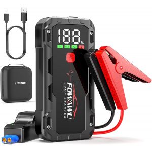 NouvelHorizonstore-7000A Booster Batterie Voiture (12L d'essence/10L de Diesel), 26800mAh 12V D&eacute;marreur de Batterie de Voiture Portable avec Pinces Intelligentes, QC 3,0, 2,5 inch Grand &eacute;cran LCD, Lu - Neuf