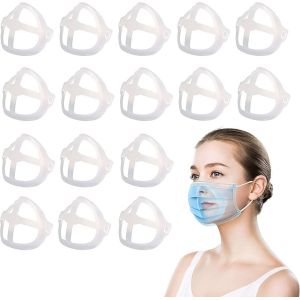 Lot De 16 Supports De Masque 3d Pour Masque Facial, Cadre De Support Interne Pour Masque Facial, Plus D'espace Pour Une Respiration Confortable, Protection De Rouge A Levres Lavable Et Reutilisable - Neuf