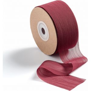 Kal-Ruban Cadeau Rouge 23 M&egrave;tres Ruban Rouge Vin Ruban Rouge De Mariage Ruban D&eacute;coratif Rubans &Agrave; Noeud Ruban En Mousseline De Soie 3,8 Cm De Large - Neuf