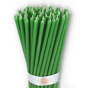 Kalanka-Bougies En Cire D'abeille Pure, Orthodoxes Bougies Naturelles Pour La Pri&egrave;re &Agrave; L'eglise, Rituales, La M&eacute;ditation, D&eacute;coration Pour Le G&acirc;teau D'anniversaire, Lot De 50 (Vert) - Neuf