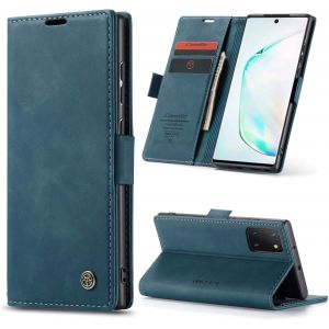 Case For Samsung Galaxy Note 10 Lite Wallet Pu Leather Wallet Cover With Magnetic And Rfid Protection Anti-Theft Folio Cover Samsung Note 10 Lite Case, Blue - Neuf