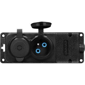 KALANKA-ORNO AE-13165 Multiprise Exterieur étanche Résistance à l'Humidité et Aux Chocs Séparateur Etanche Répartiteur IP44 16A 230V AC Caoutchouc Ignifuge (2 Prises) - Neuf