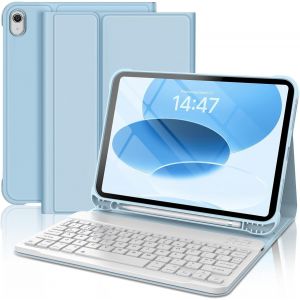 Étui Avec Clavier Pour Ipad 11{^>E<^} Génération (A16 2025)/10{^>E<^} Génération (10,9"" 2022), Clavier Bluetooth Amovible Pour Ipad 11/10.9, Bleu[Z1699] - Neuf