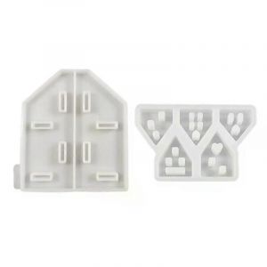 2Pcs Maison D&eacute;tenteur &agrave; la Forme des Moules en Silicone de D&eacute;coration de No&euml;l Moules pour Chocolats, Artisanat BRICOLAGE - Neuf