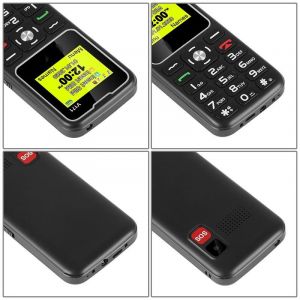 T&eacute;l&eacute;phone Portable 1.77 Pouces Batterie 1000mAh Dual SIM Bluetooth FM MP3 MP4 Rouge YONIS - Neuf