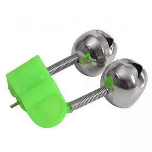 Cloches De P&ecirc;che Double Bells Alert Acier Inoxydable Portable Plastic Clips Bell For Angling5 Pi&egrave;ces, Vert) - Neuf