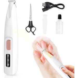 Tondeuse Chien,Tondeuse Chat,Tondeuse Pour Chien Rasoir Pour Chiens Chat Faible Bruit, Rechargeable Par Usb, Led &Eacute;tanche Ipx5 Tondeuse Sans Fil Pour Chiens, Chats, Pattes, Yeux, Oreilles, Visage - Neuf